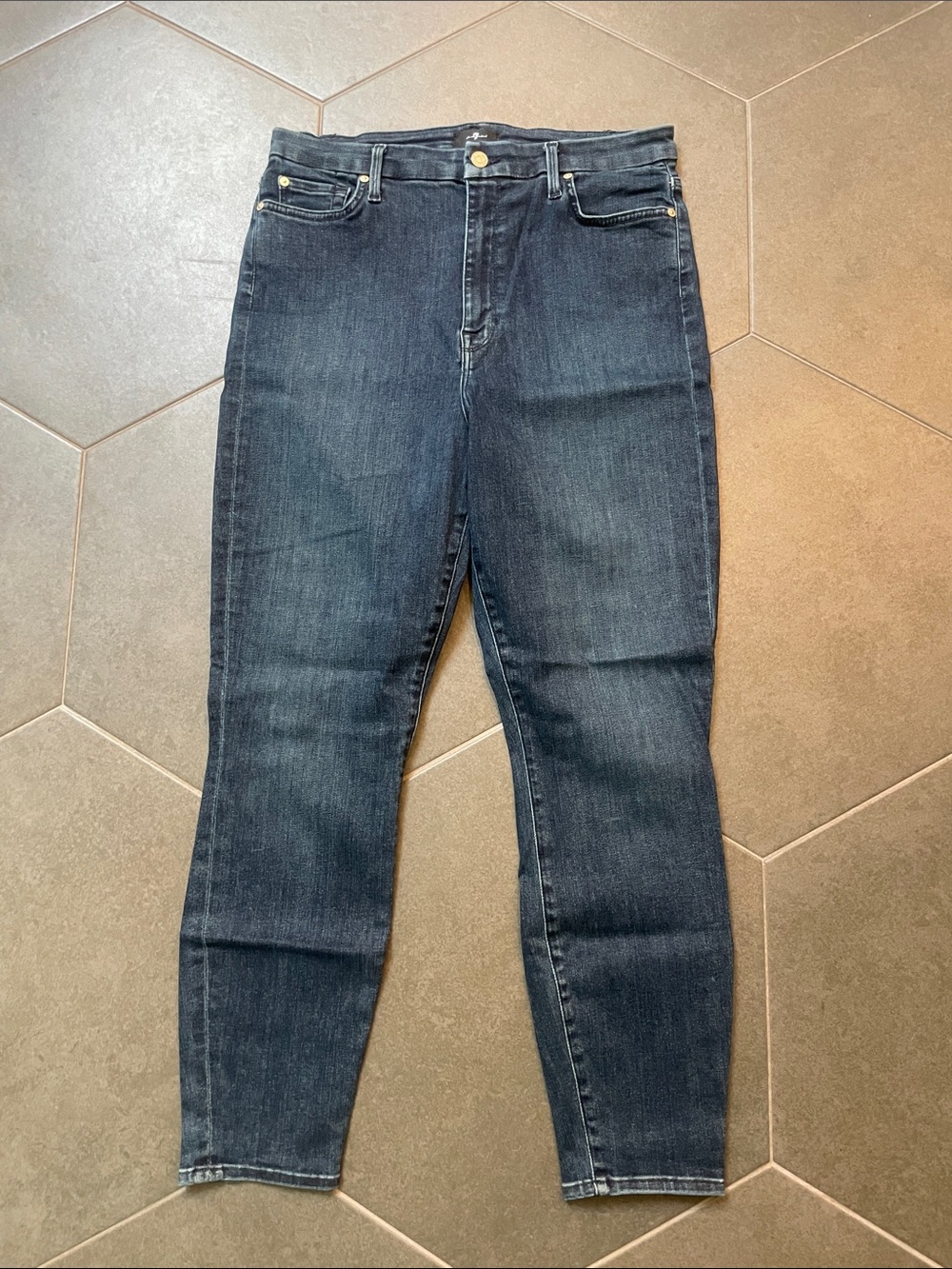 Seven 7 Women's Aubrey High-Rise Dark Blue Jeans 32